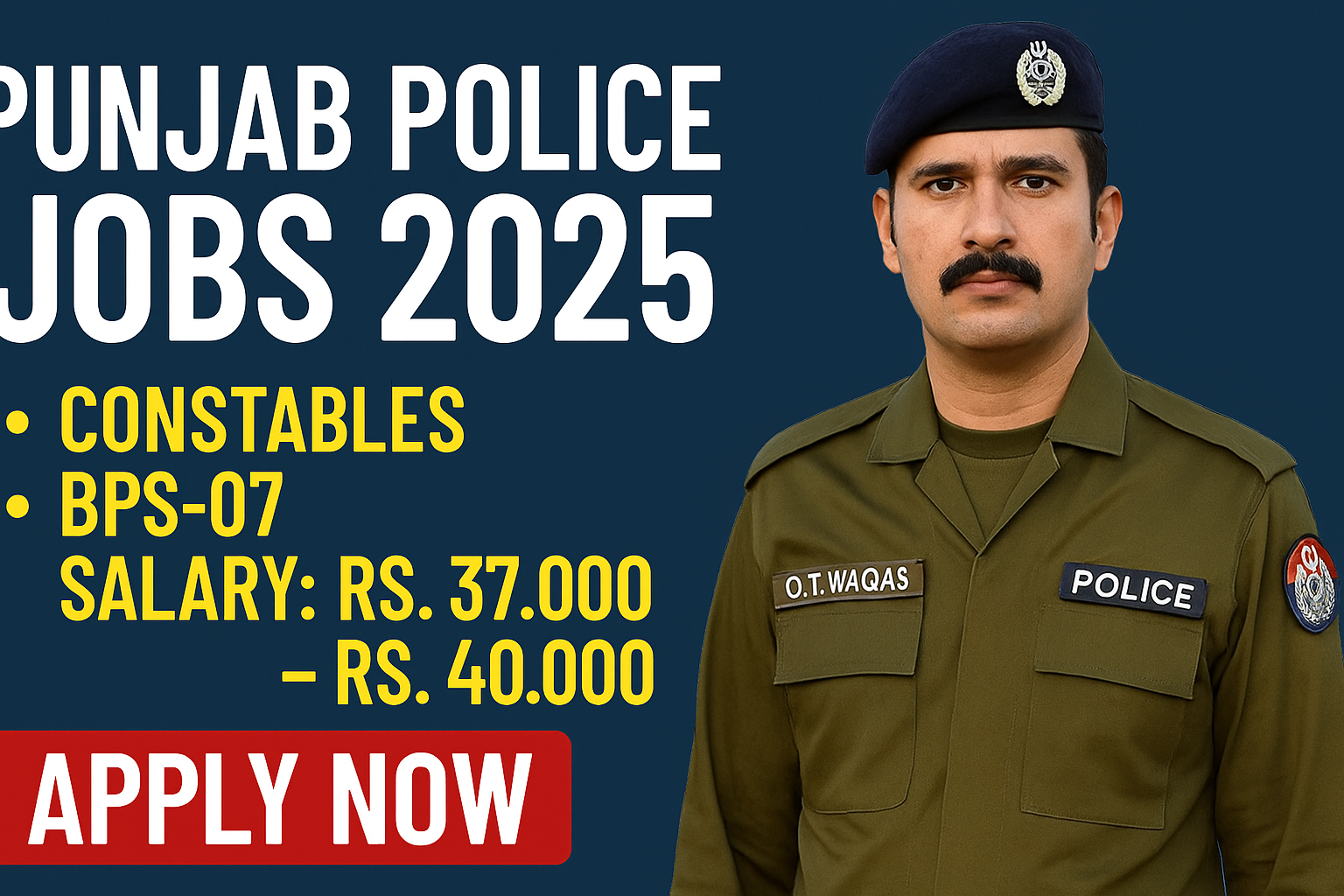 Punjab Police Constable & Lady Constable Jobs 2025