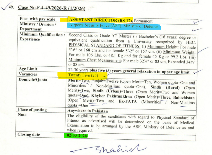 ASF Assistant Director (BS-17) Jobs 2026