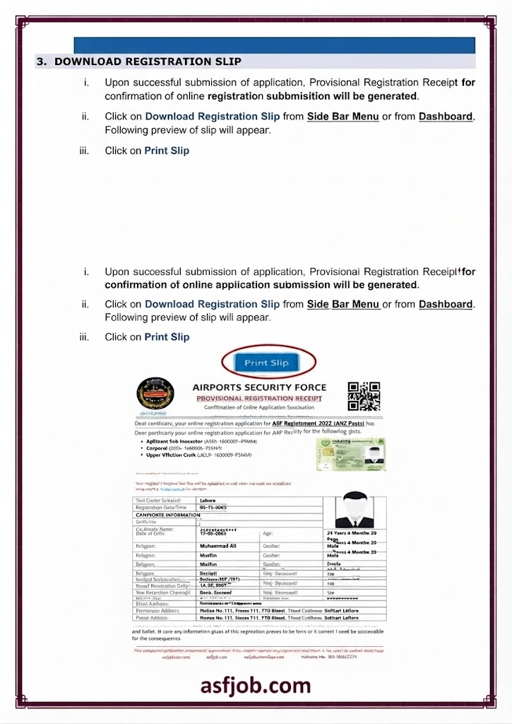 Download Your ASF Registration Slip